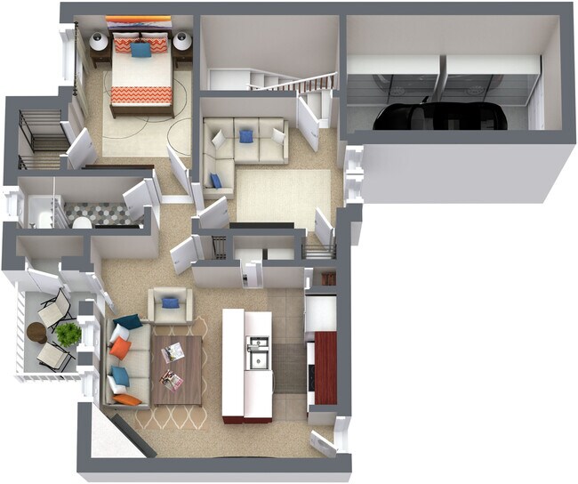 A4 + Den Upgraded 384 floor plan